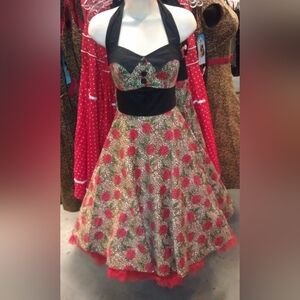 Hell Bunny Vixen Dress with Leopard and Floral Print